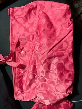 Coach getaway weekender bag nylon signature print